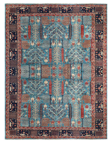 26114-Royal Chobi Ziegler Hand-knotted/Handmade Afghan Rug/Carpet Traditional Authentic/ Size: 11'8" x 8'9"/356cm x 267cm