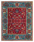 26126-Royal Chobi Ziegler Hand-knotted/Handmade Afghan Rug/Carpet Traditional Authentic/ Size: 9'9" x 7'9"