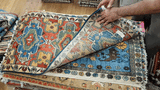 26163-Chobi Ziegler Hand-Knotted/Handmade Afghan Rug/Carpet Modern Authentic/Size: 3'2" x 1'6"/97cm x 46cm