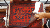 26230 - Khal Mohammad Afghan Hand-Knotted Authentic/Traditional/Rug/Size: 1'9" x 1'3"/53cm x 38cm