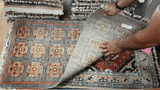 26272-Chobi Ziegler Hand-Knotted/Handmade Afghan Rug/Carpet Modern Authentic/Size: 3'3" x 1'7"