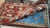 26273-Chobi Ziegler Hand-Knotted/Handmade Afghan Rug/Carpet Modern Authentic/Size: 3'2" x 1'7"/97cm x 48cm
