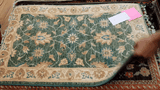 26316-Chobi Ziegler Hand-Knotted/Handmade Afghan Rug/Carpet Modern Authentic/Size: 3'0" x 1'9"