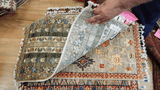 26334-Chobi Ziegler Hand-Knotted/Handmade Afghan Rug/Carpet Modern Authentic/Size: 2'0" x 1'3"