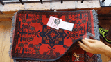 26346- Khal Mohammad Afghan Hand-Knotted Authentic/Traditional/Rug/Size: 2'0" x 1'4"
