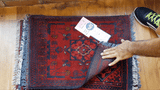 26366- Khal Mohammad Afghan Hand-Knotted Authentic/Traditional/Rug/Size: 1'8" x 1'3"