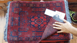 26370- Khal Mohammad Afghan Hand-Knotted Authentic/Traditional/Rug/Size: 2'0" x 1'3"