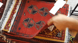 26383- Khal Mohammad Afghan Hand-Knotted Authentic/Traditional/Rug/Size: 1'7" x 1'4"
