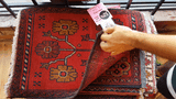 26387- Khal Mohammad Afghan Hand-Knotted Authentic/Traditional/Rug/Size: 2'0" x 1'4"