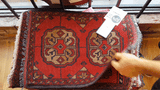 26389- Khal Mohammad Afghan Hand-Knotted Authentic/Traditional/Rug/Size: 1'9" x 1'4"