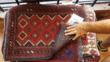 26399- Khal Mohammad Afghan Hand-Knotted Authentic/Traditional/Rug/Size: 2'0" x 1'3"