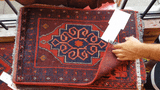 26437 - Khal Mohammad Afghan Hand-Knotted Authentic/Traditional/Rug/Size: 2'0" x 1'3"