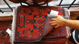 26446 - Khal Mohammad Afghan Hand-Knotted Authentic/Traditional/Rug/Size: 1'9" x 1'4"