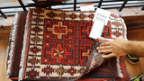 26459 - Khal Mohammad Afghan Hand-Knotted Authentic/Traditional/Rug/Size: 1'9" x 1'4"/53cm x 41cm