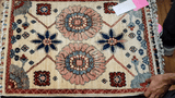 26487-Chobi Ziegler Hand-Knotted/Handmade Afghan Rug/Carpet Modern Authentic/Size: 2'7" x 1'8"