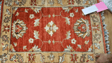26489-Chobi Ziegler Hand-Knotted/Handmade Afghan Rug/Carpet Modern Authentic/Size: 3'1" x 1'9"