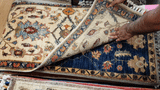 26496-Chobi Ziegler Hand-Knotted/Handmade Afghan Rug/Carpet Modern Authentic/Size: 3'6" x 1'8"
