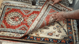 26503-Chobi Ziegler Hand-Knotted/Handmade Afghan Rug/Carpet Modern Authentic/Size: 3'3" x 1'6"
