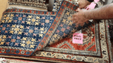 26505-Chobi Ziegler Hand-Knotted/Handmade Afghan Rug/Carpet Modern Authentic/Size: 3'5" x 1'6"