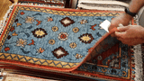 26508-Chobi Ziegler Hand-Knotted/Handmade Afghan Rug/Carpet Modern Authentic/Size: 3'1" x 1'6"