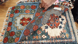 26533-Chobi Ziegler Hand-Knotted/Handmade Afghan Rug/Carpet Modern Authentic/Size: 2'0" x 1'3"