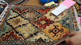 26547-Chobi Ziegler Hand-Knotted/Handmade Afghan Rug/Carpet Modern Authentic/Size: 2'0" x 1'3"