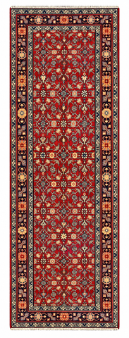 27431-Hamadan Hand-Knotted/Handmade Persian Rug/Carpet Tribal/Nomadic Authentic/ Size: 10'3" x 3'2"/312cm x 97cm