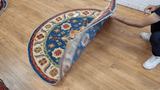 26628 - Kazak Hand-Knotted/Handmade Afghan Tribal/Nomadic Authentic/Size: 5'2" x 5'1"