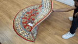 26629 - Kazak Hand-Knotted/Handmade Afghan Tribal/Nomadic Authentic/Size: 5'1" x 4'9"