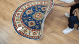 26631 - Kazak Hand-Knotted/Handmade Afghan Tribal/Nomadic Authentic/Size: 5'0" x 5'0"