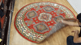 26644 - Kazak Hand-Knotted/Handmade Afghan Tribal/Nomadic Authentic/Size: 6'6" x 6'5"