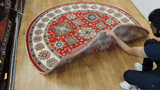26645 - Kazak Hand-Knotted/Handmade Afghan Tribal/Nomadic Authentic/Size: 6'4" x 6'5"