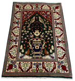 26742-Sarough Hand-Knotted/Handmade Persian Rug/Carpet Traditional Authentic/ Size: 3'2"x 2'3"