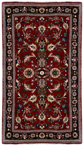 26744-Sarough Hand-Knotted/Handmade Persian Rug/Carpet Traditional Authentic/ Size: 3'5"x 2'2"/130cm x 66cm