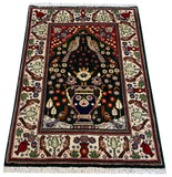 26747-Sarough Hand-Knotted/Handmade Persian Rug/Carpet Traditional Authentic/ Size: 3'3"x 2'4"
