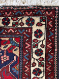 26751-Hamadan Hand-Knotted/Handmade Persian Rug/Carpet Tribal/Nomadic Authentic/ Size: 3'7" x 2'9"