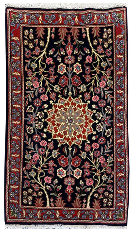 26752-Sarough Hand-Knotted/Handmade Persian Rug/Carpet Traditional Authentic/ Size: 3'7"x 2'4"