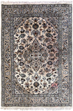 26770-Kashan Hand-Knotted/Handmade Persian Rug/Carpet Traditional/Authentic/Size: 4'11" x 3'3"/150cm x 99cm(DYE RUN AS IS )