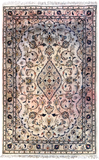 26771-Kashan Hand-Knotted/Handmade Persian Rug/Carpet Traditional/Size: 5'2" x 3'2" /157cm x 97cm/ (DYE RUN AS IS )