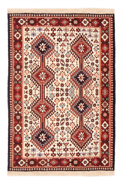 26775-Yalameh Hand-Knotted/Handmade Persian Rug/Carpet Tribal/Nomadic Authentic/ Size: 4'9" x 3'4"