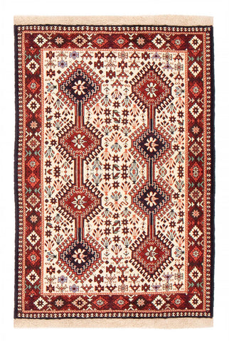 26775-Yalameh Hand-Knotted/Handmade Persian Rug/Carpet Tribal/Nomadic Authentic/ Size: 4'9" x 3'4"