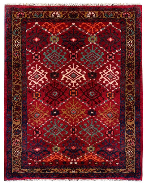 26785-Hamadan Hand-Knotted/Handmade Persian Rug/Carpet Tribal/Nomadic Authentic/ Size: 2'8" x 2'5"
