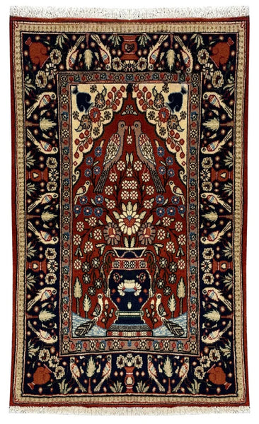 26819-Sarough Hand-Knotted/Handmade Persian Rug/Carpet Traditional Authentic/ Size: 3'1"x 2'0"