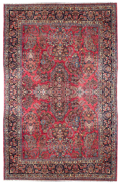 26830-Antique Sarough( 1925-1930) Hand-Knotted/Handmade Persian Rug/Carpet Traditional/Authentic/ Size: 11'6" x 8'8"
