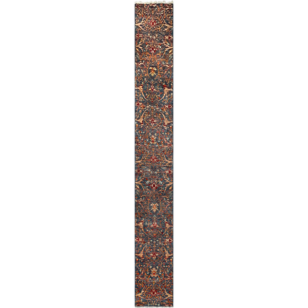 26899- Royal Chobi Ziegler Afghan Hand-Knotted Contemporary/Traditional/Size: 17'9" x 2'3"/541cm x 69cm