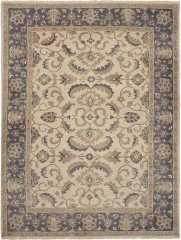 27179- Royal Ushak Hand-Knotted/Handmade Indian Rug/Carpet Traditional/Authentic/Size: 12'1" x 9'2"/368cm x 279cm