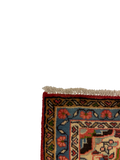 27185-Hamadan Hand-Knotted/Handmade Persian Rug/Carpet Tribal/Nomadic Authentic/ Size: 3'11" x 2'5"/120cm x 74cm