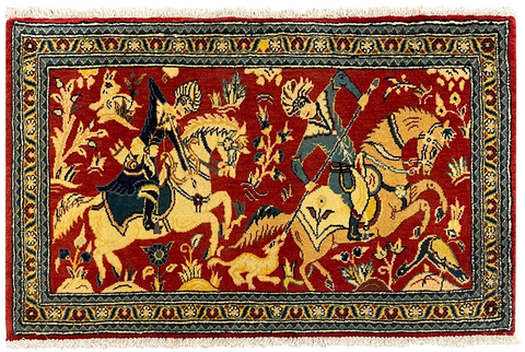 27188-Kashan Hand-Knotted/Handmade Persian Rug/Carpet Traditional/Authentic/Size: 3'3" x 2'2" /100cm x 66cm