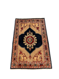 27189-Moud Handmade /Hand-Knotted Persian Rug/Traditional/Carpet Authentic/ Size: 3'7" x 2'5" /109cm x 73cm