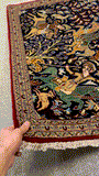 27190-Ghom Hand-knotted/Handmade Persian Rug/Carpet Traditional Authentic/ Size: 3'1" x 2'1"/94cm x 64cm